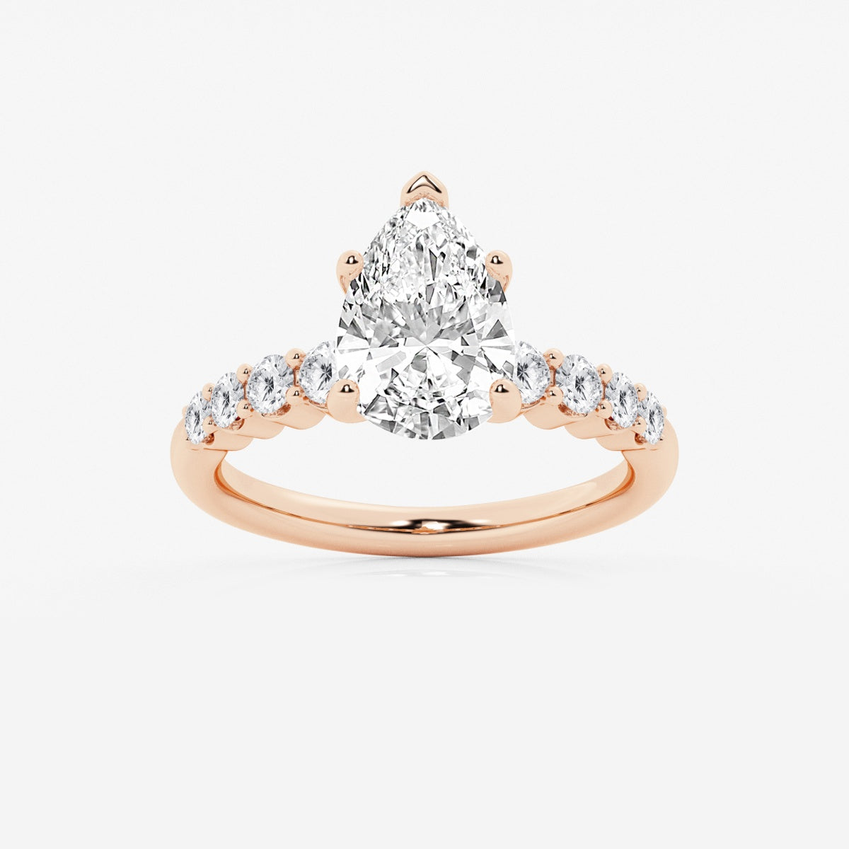 Elara - Graduated Side Stones Engagement Ring