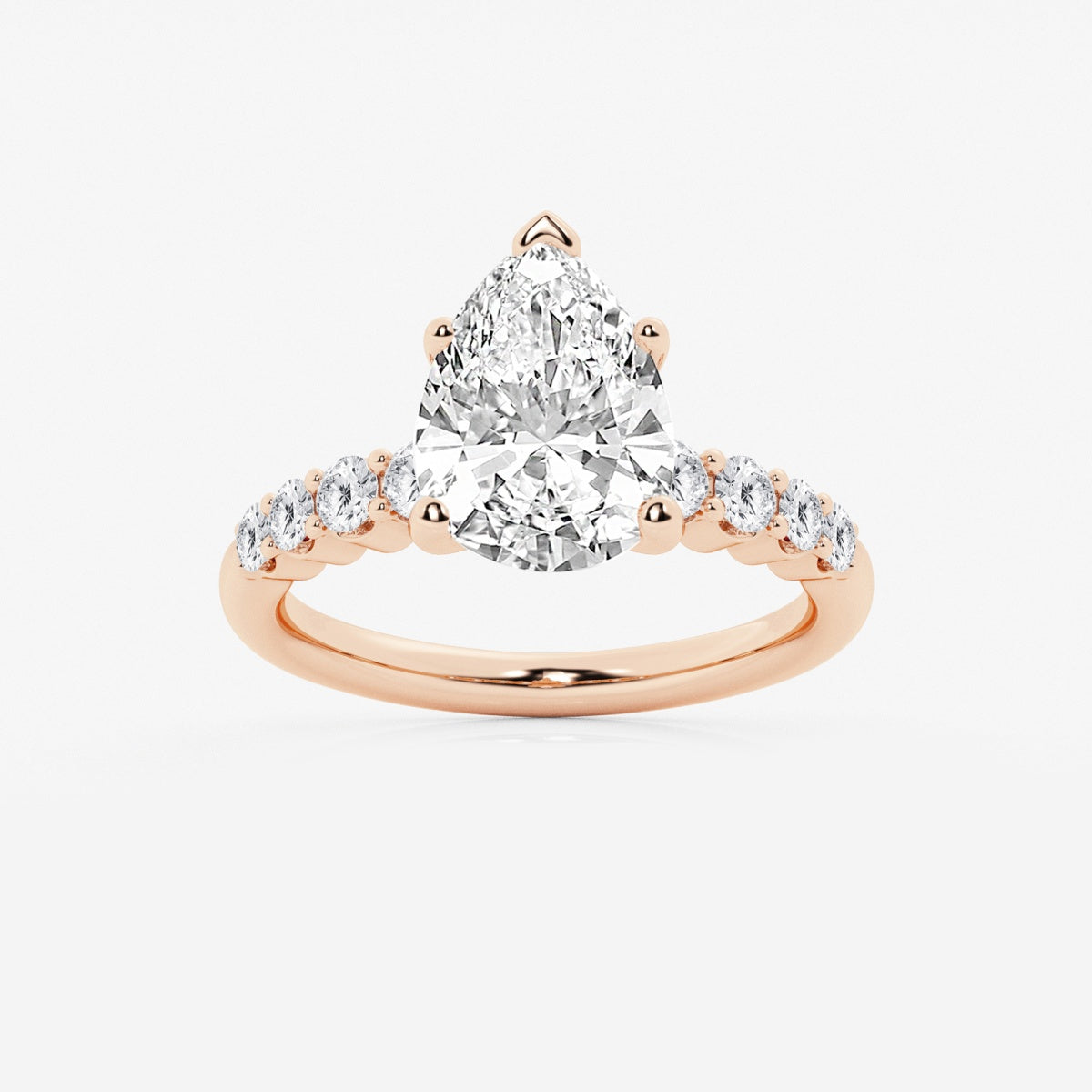 Elara - Graduated Side Stones Engagement Ring