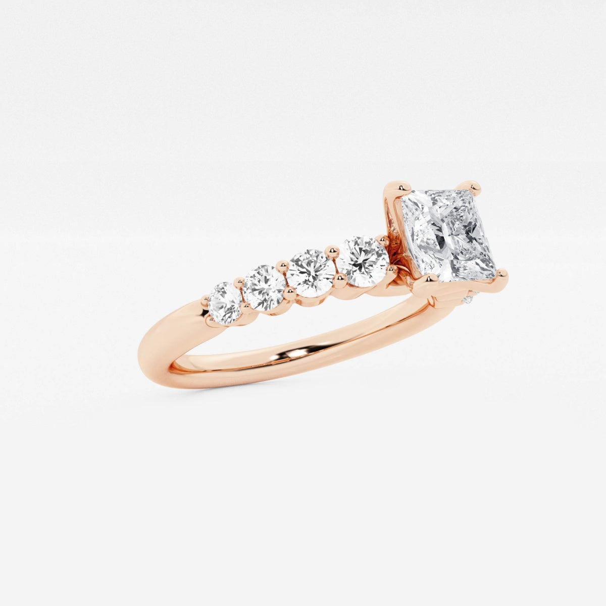 Elara - Graduated Side Stones Engagement Ring