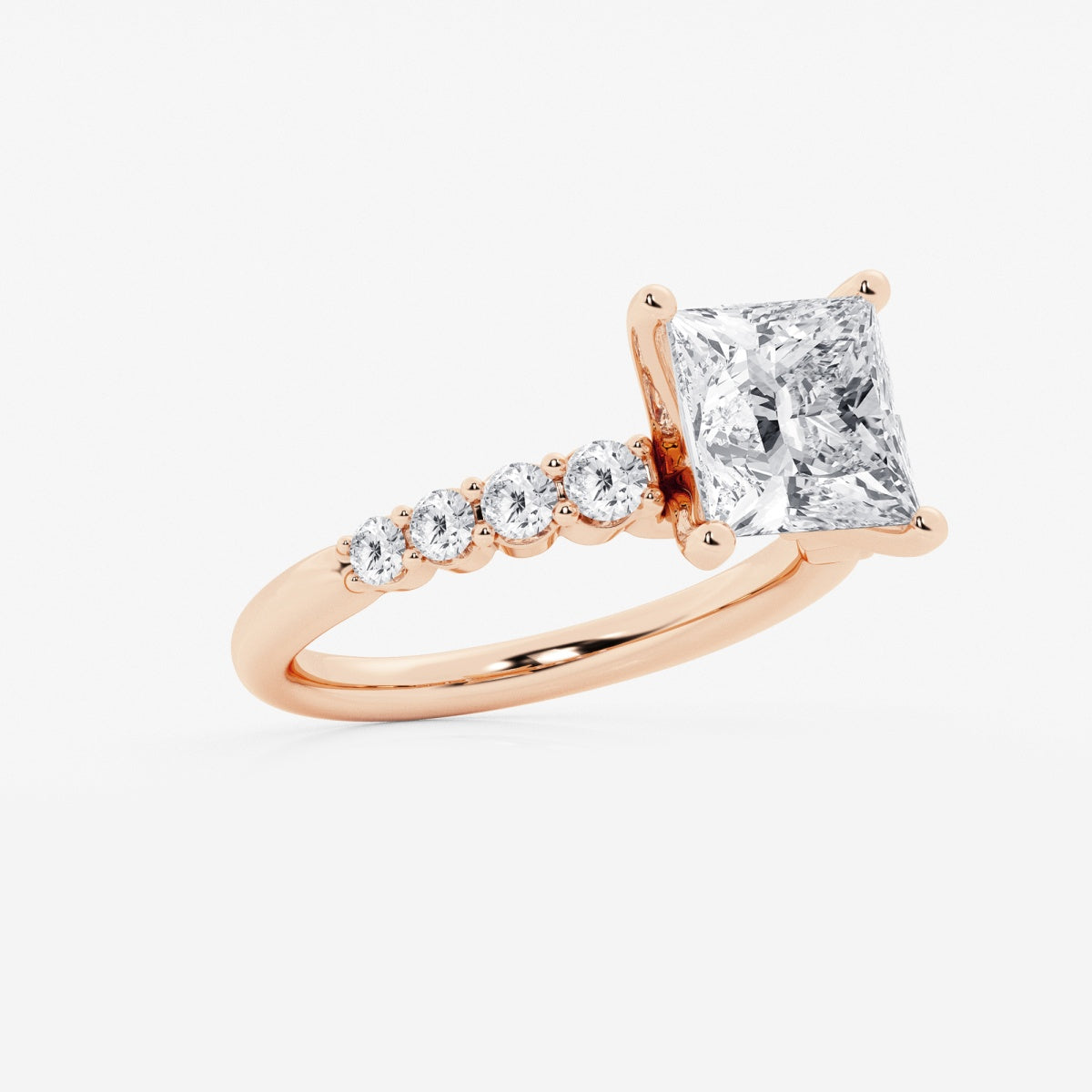 Elara - Graduated Side Stones Engagement Ring