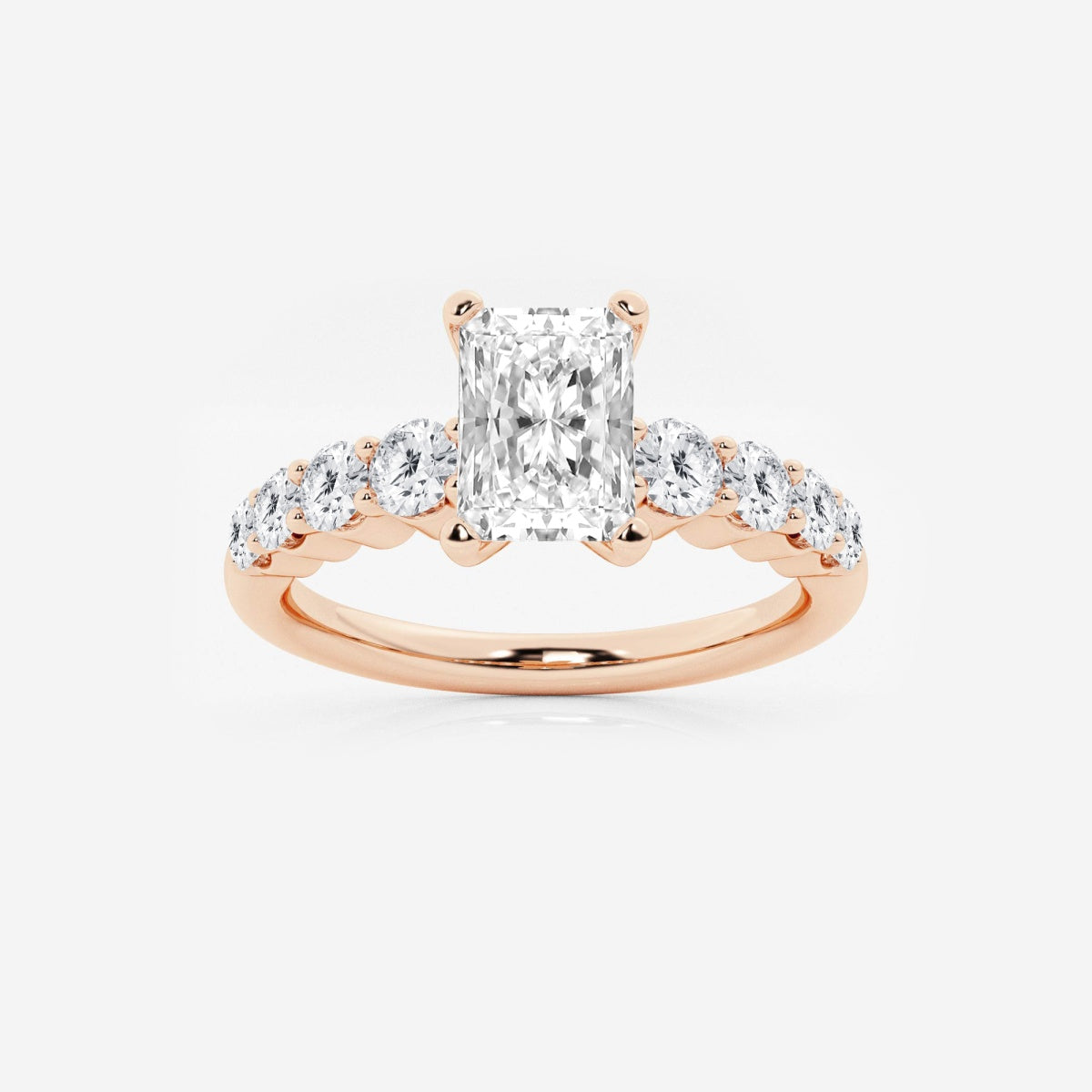 Elara - Graduated Side Stones Engagement Ring