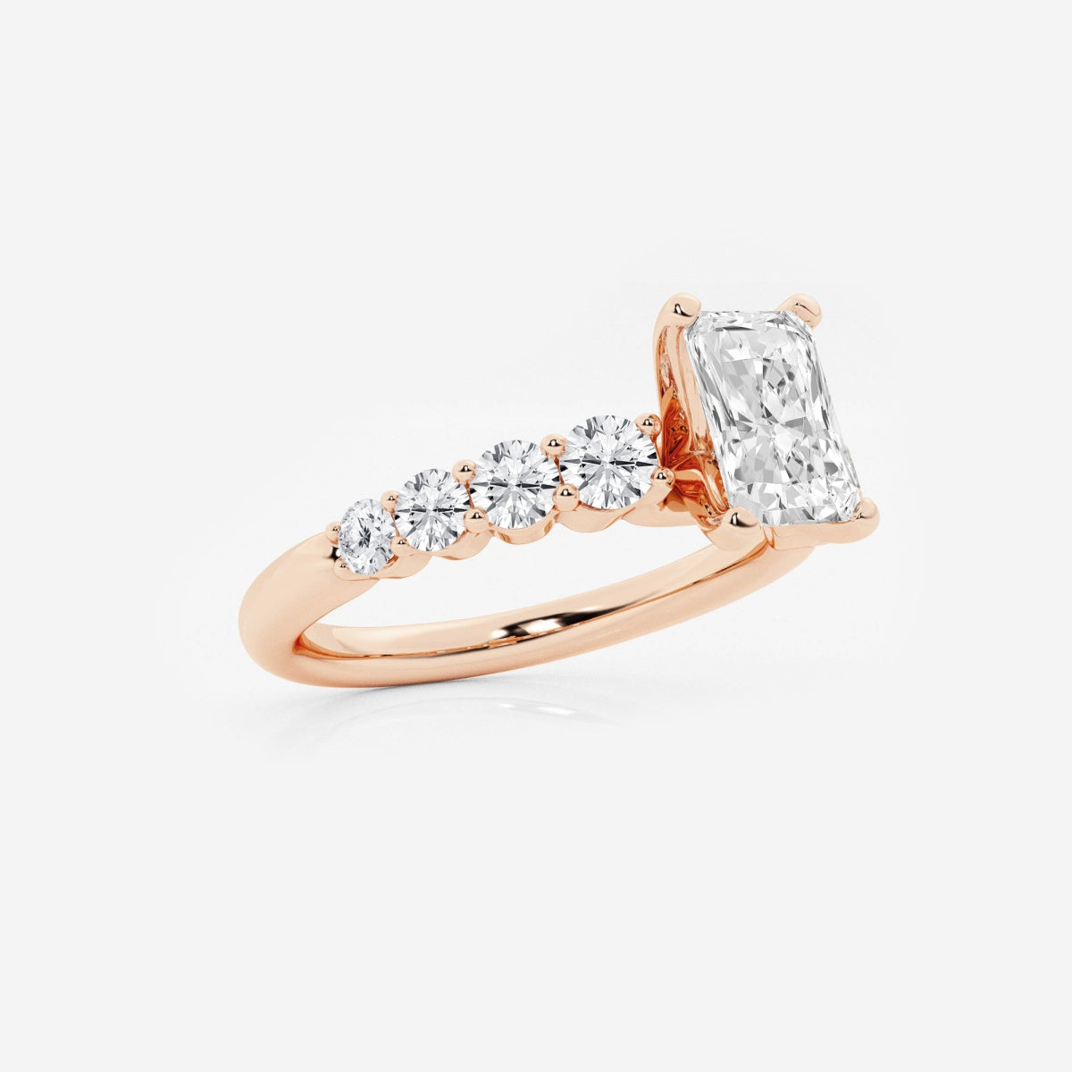 Elara - Graduated Side Stones Engagement Ring