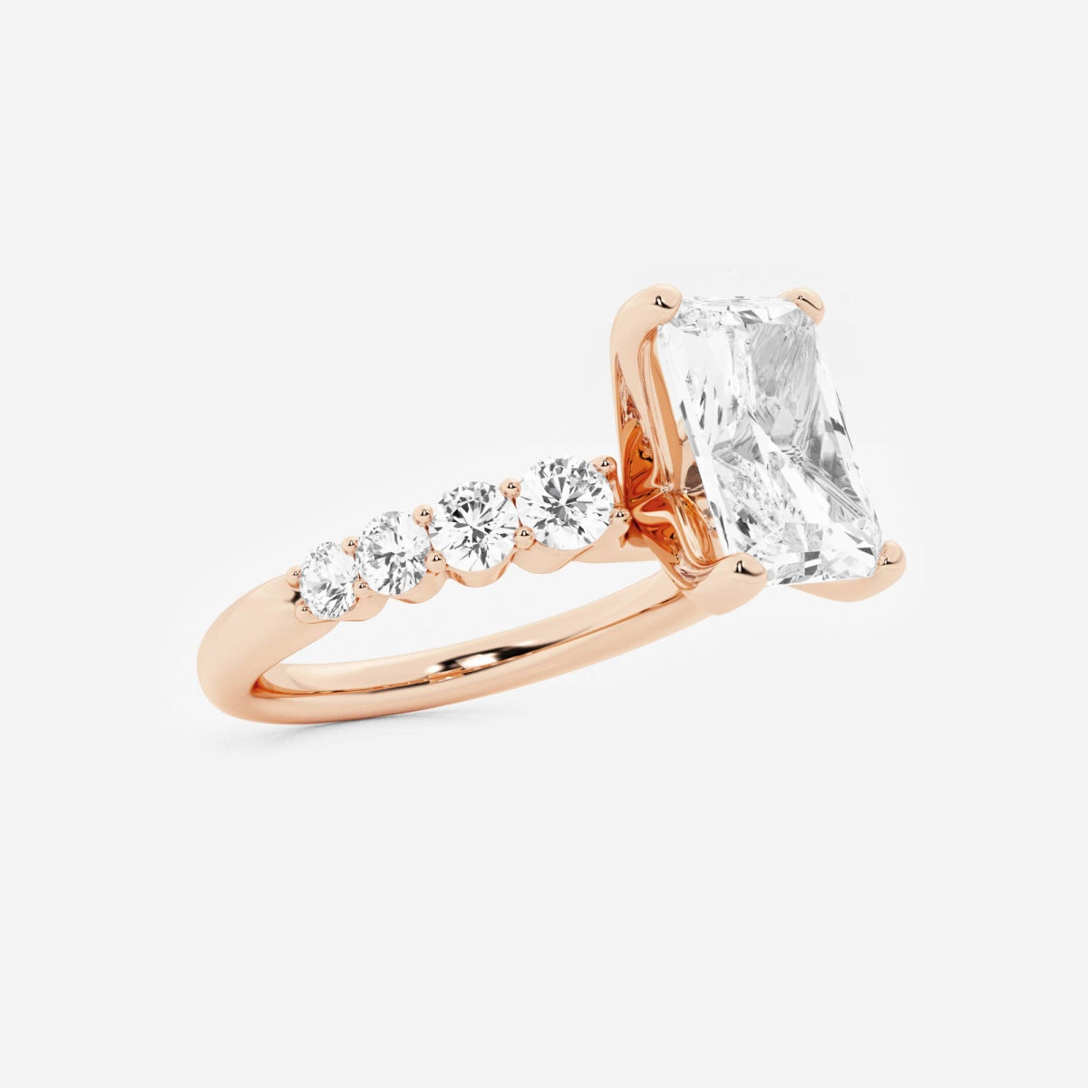 Elara - Graduated Side Stones Engagement Ring