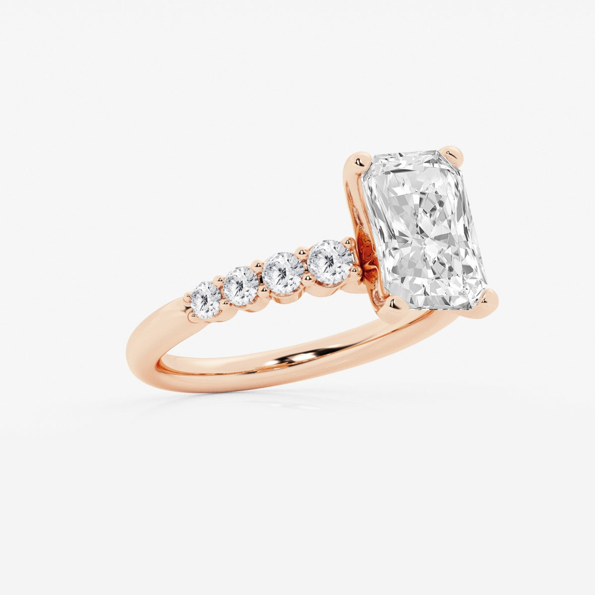 Elara - Graduated Side Stones Engagement Ring