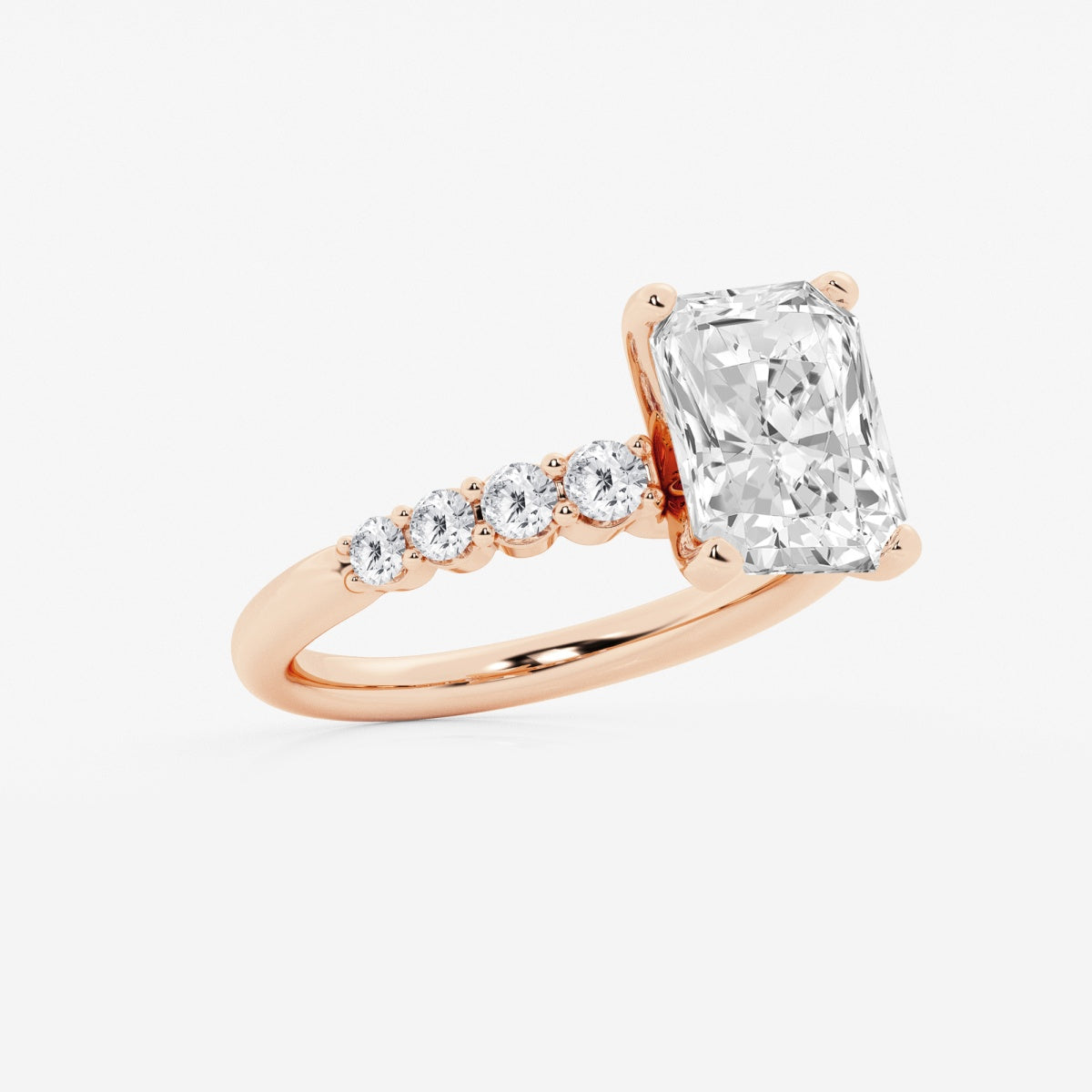 Elara - Graduated Side Stones Engagement Ring