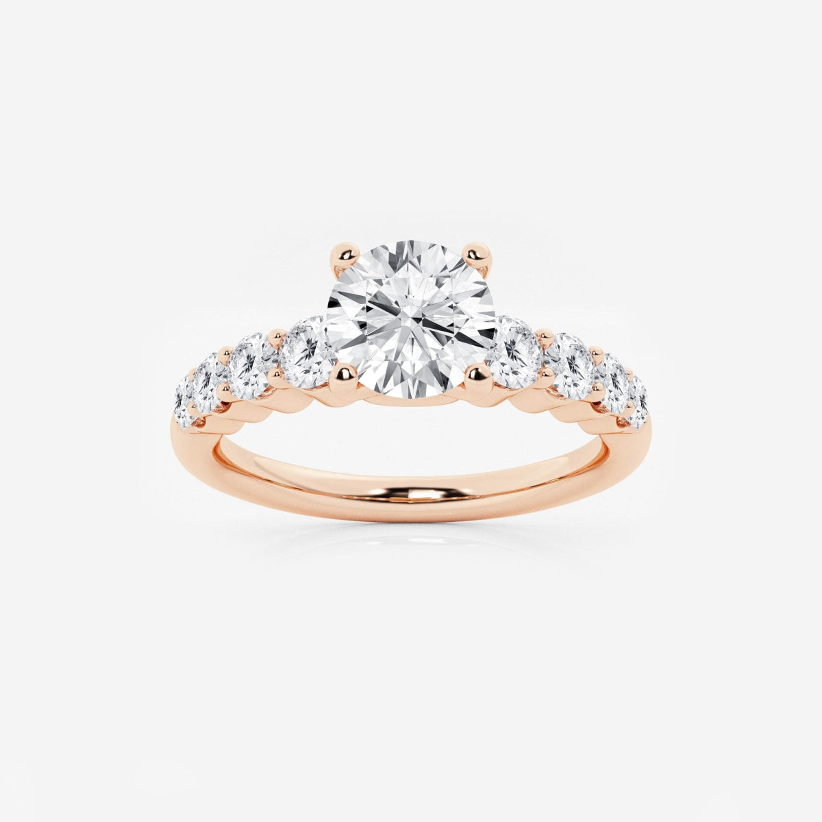 Elara - Graduated Side Stones Engagement Ring