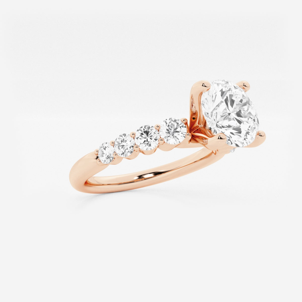 Elara - Graduated Side Stones Engagement Ring