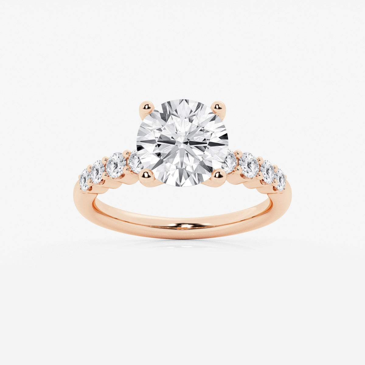 Elara - Graduated Side Stones Engagement Ring