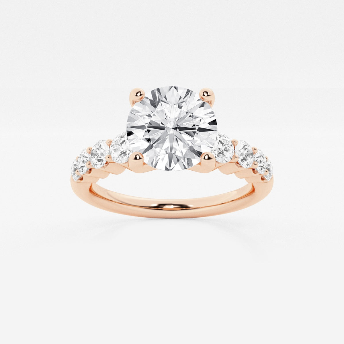 Elara - Graduated Side Stones Engagement Ring