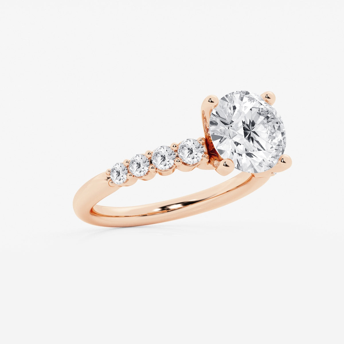 Elara - Graduated Side Stones Engagement Ring