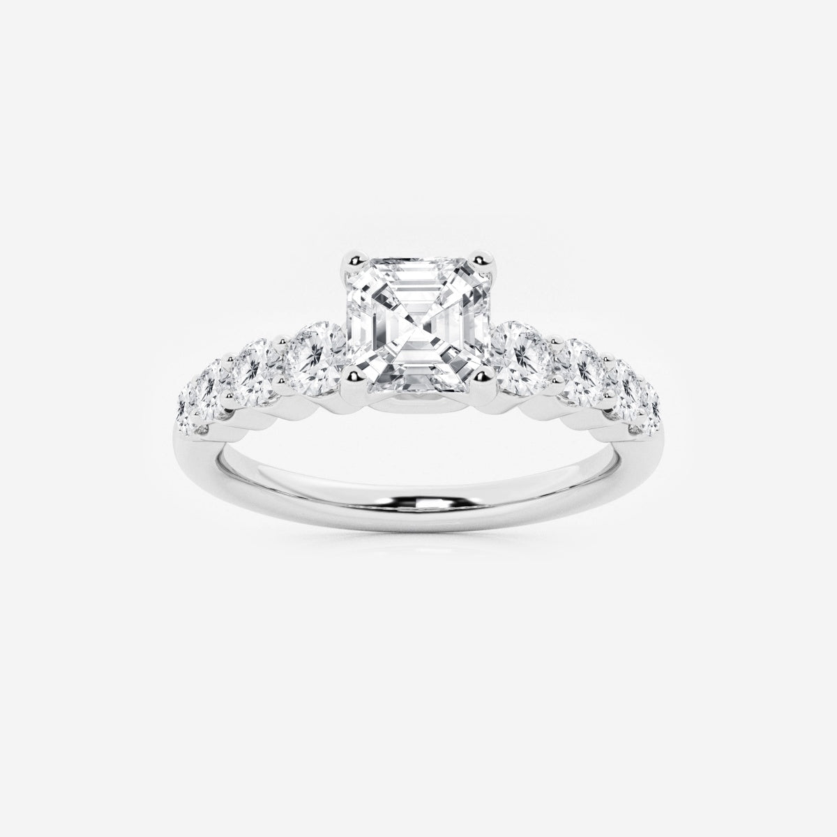 Elara - Graduated Side Stones Engagement Ring