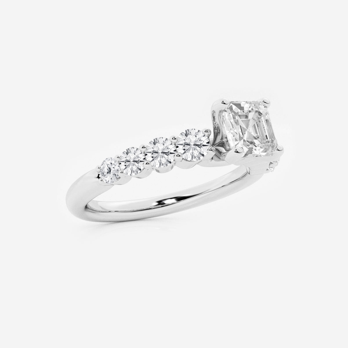 Elara - Graduated Side Stones Engagement Ring