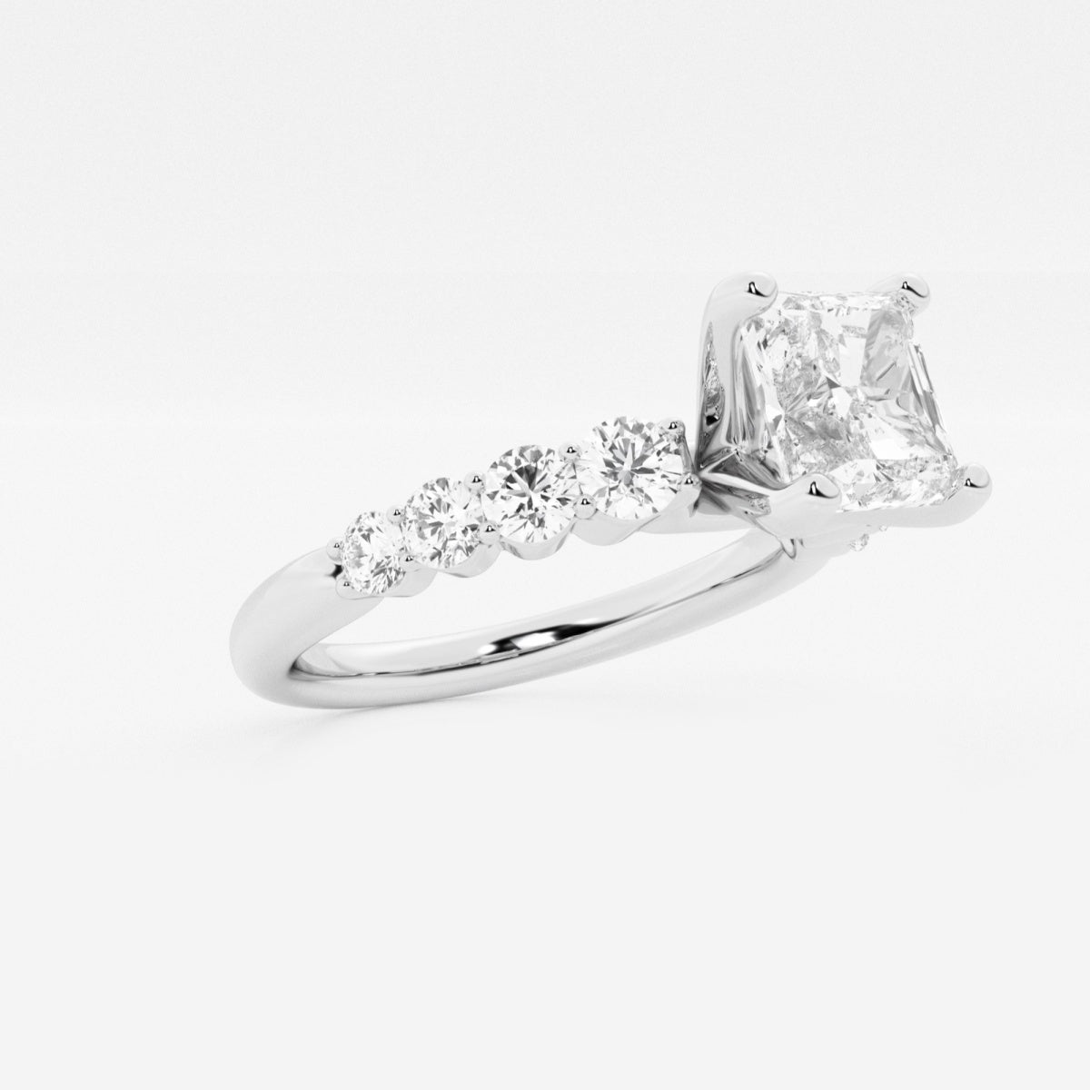 Elara - Graduated Side Stones Engagement Ring