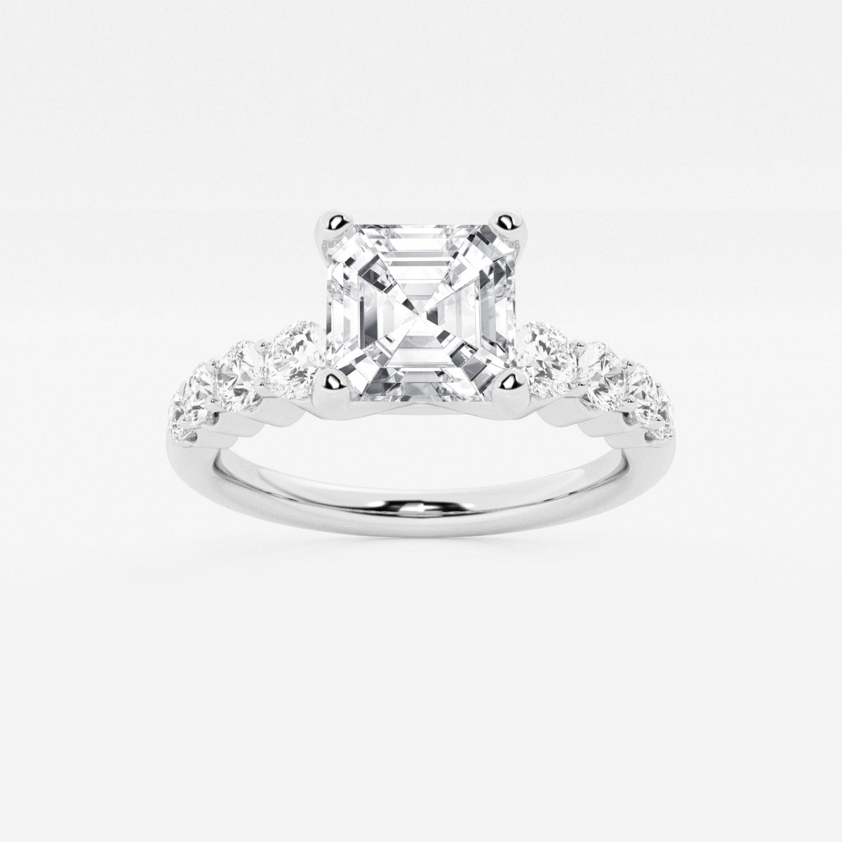 Elara - Graduated Side Stones Engagement Ring