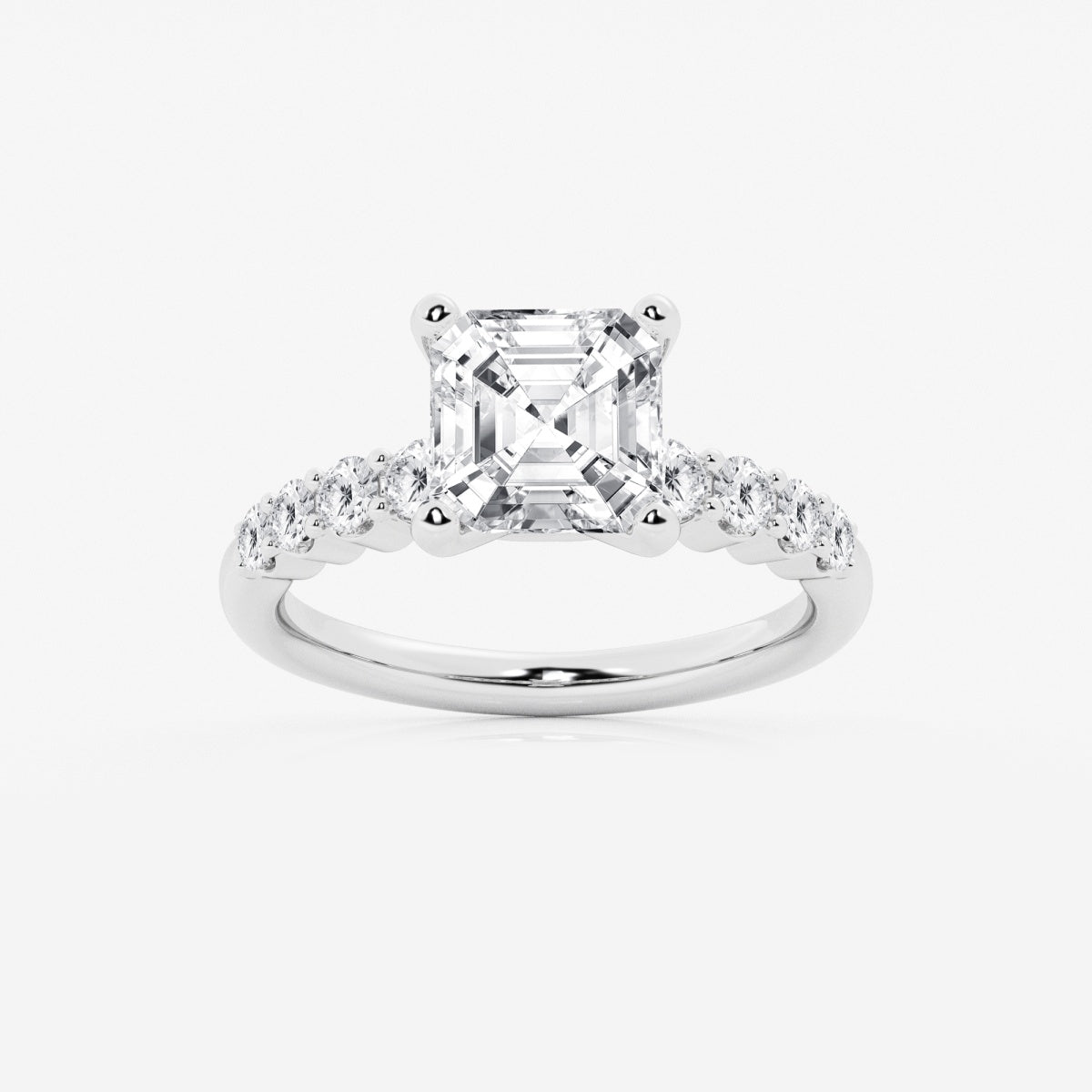 Elara - Graduated Side Stones Engagement Ring