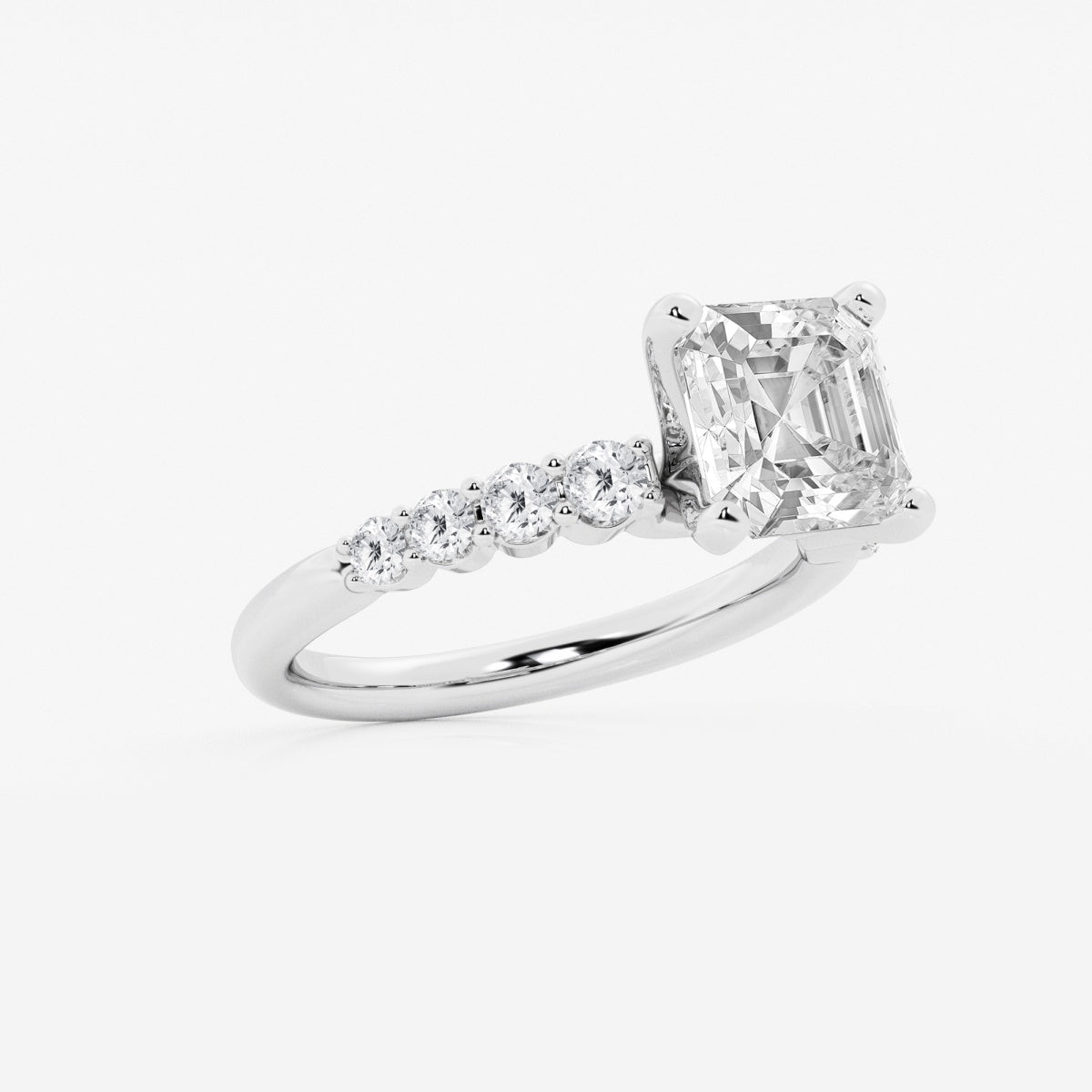 Elara - Graduated Side Stones Engagement Ring