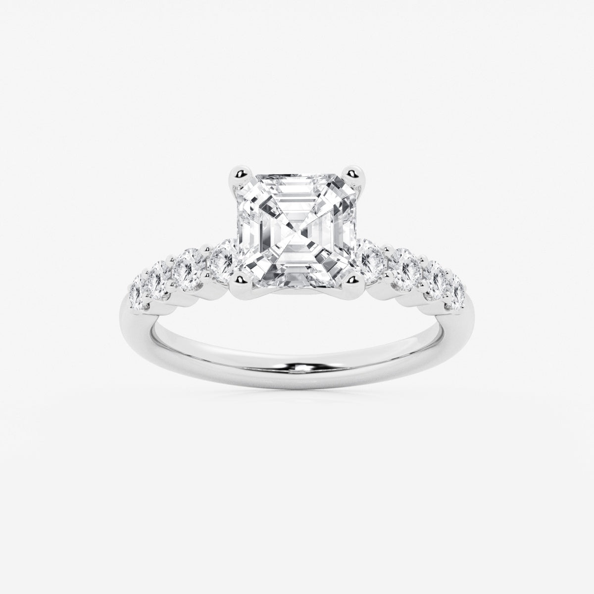 Elara - Graduated Side Stones Engagement Ring