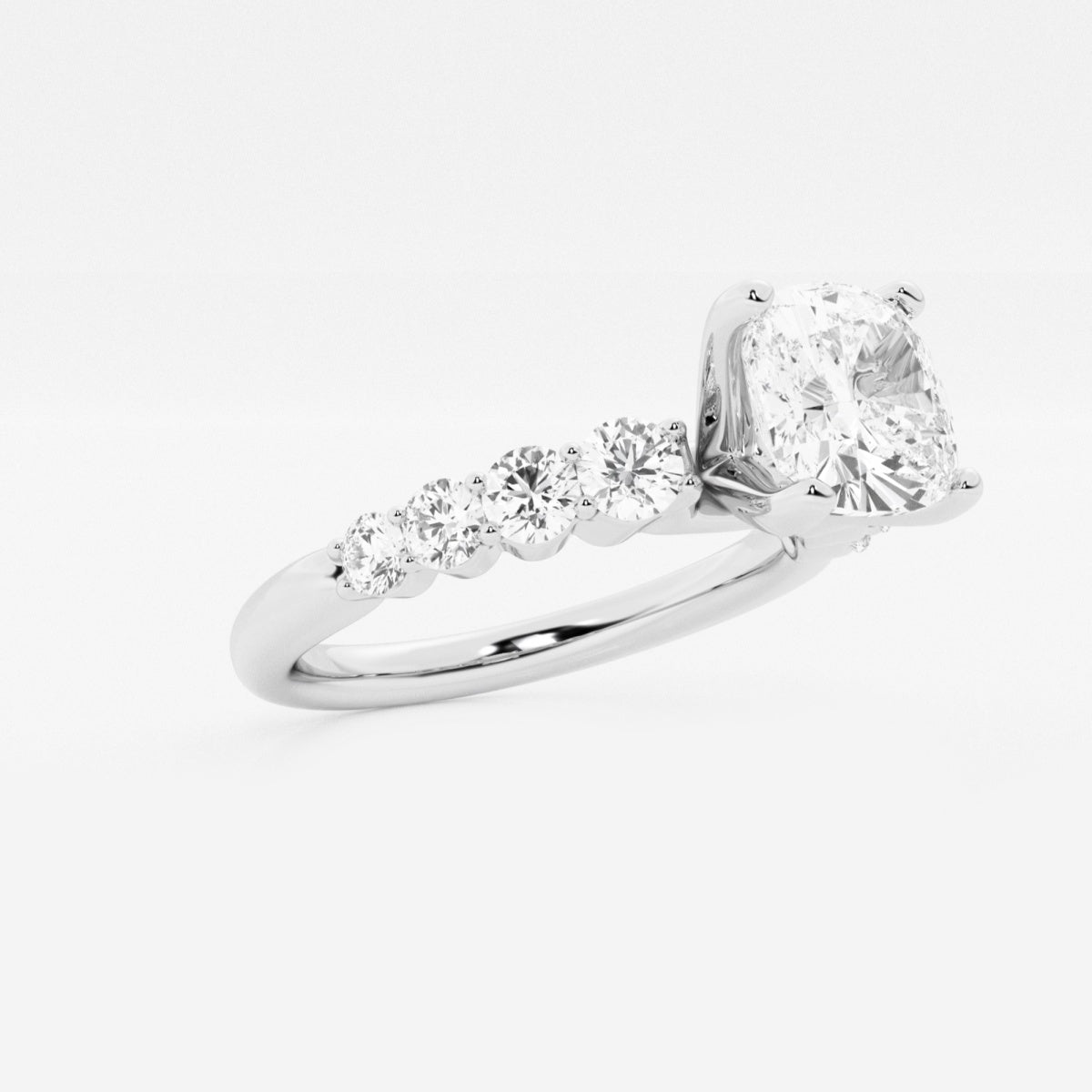 Elara - Graduated Side Stones Engagement Ring