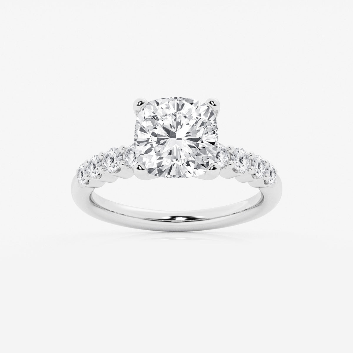 Elara - Graduated Side Stones Engagement Ring