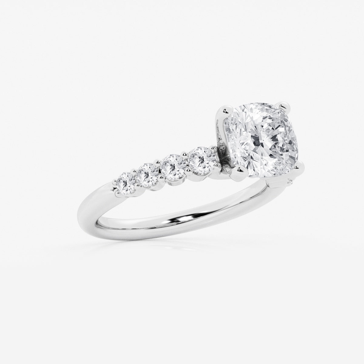 Elara - Graduated Side Stones Engagement Ring