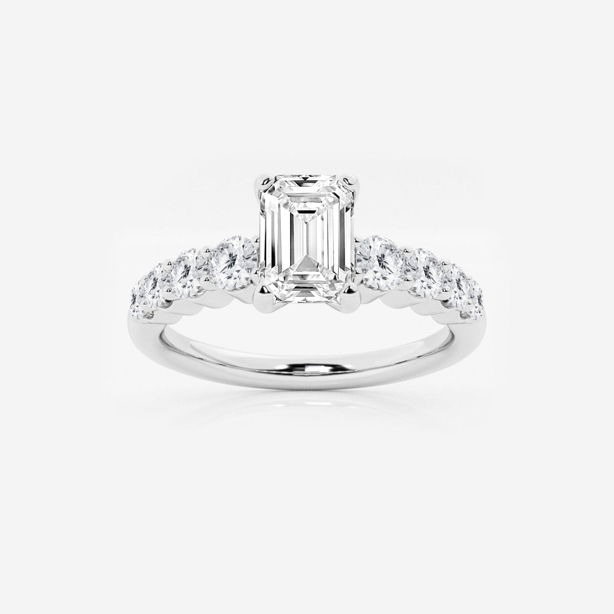 Elara - Graduated Side Stones Engagement Ring