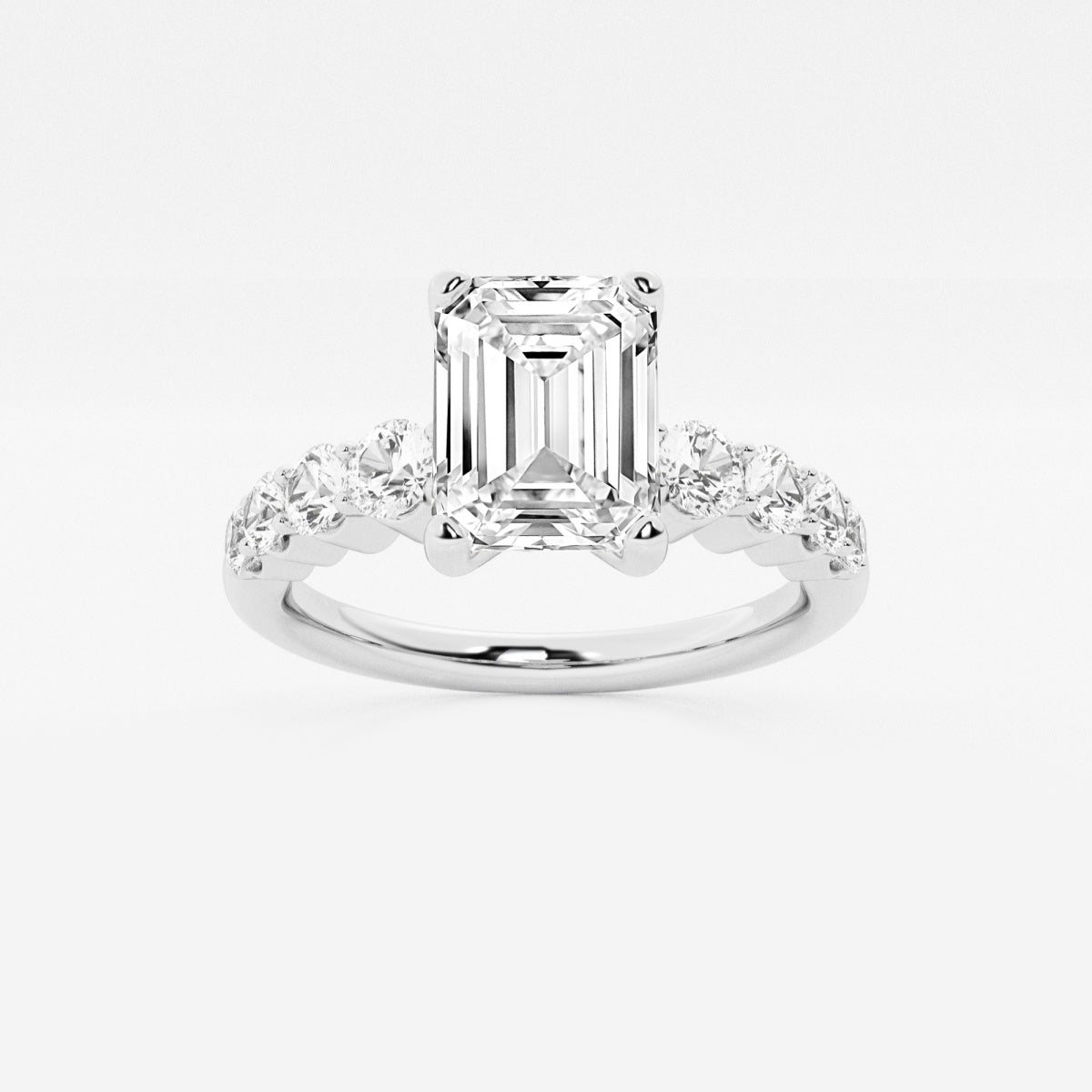 Elara - Graduated Side Stones Engagement Ring