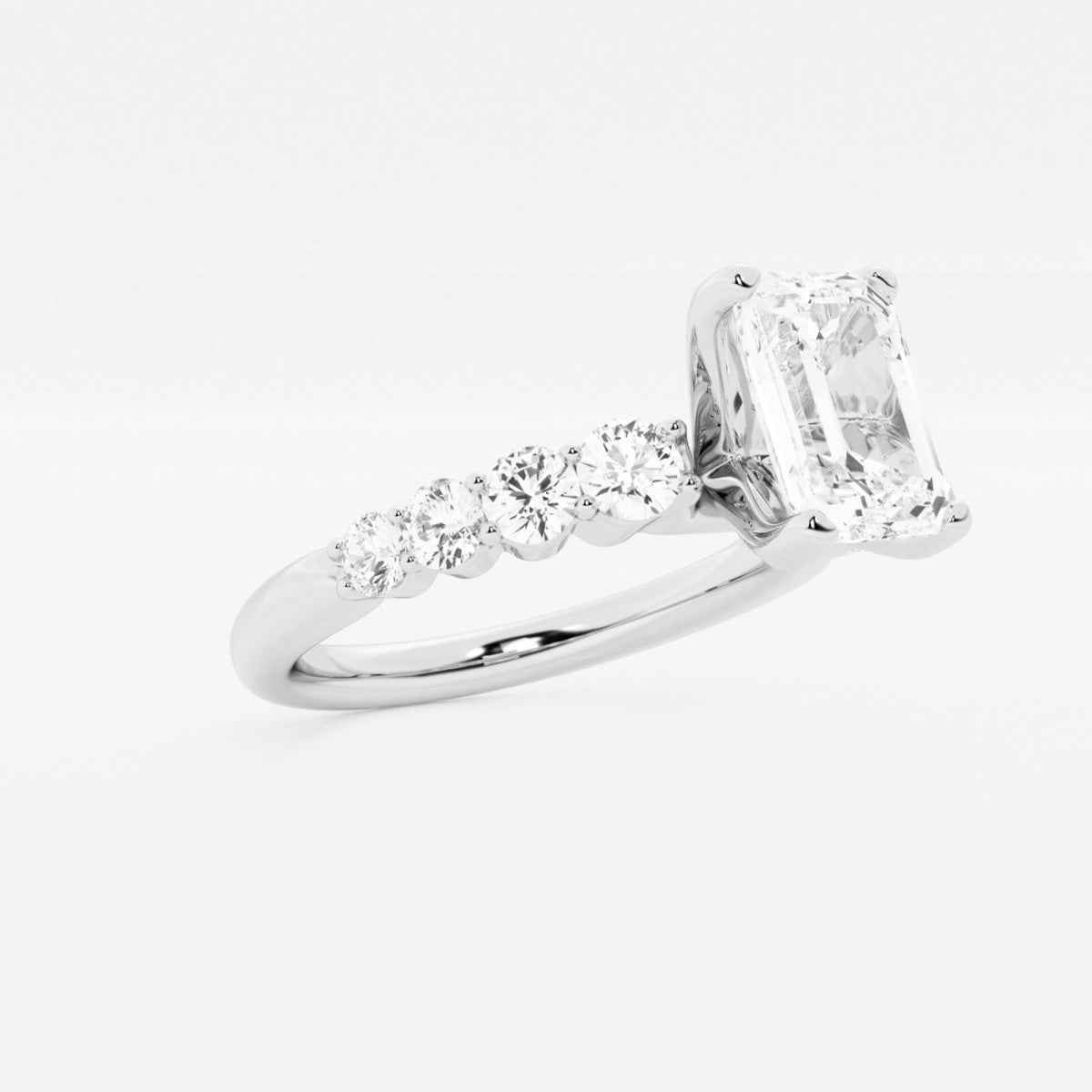 Elara - Graduated Side Stones Engagement Ring