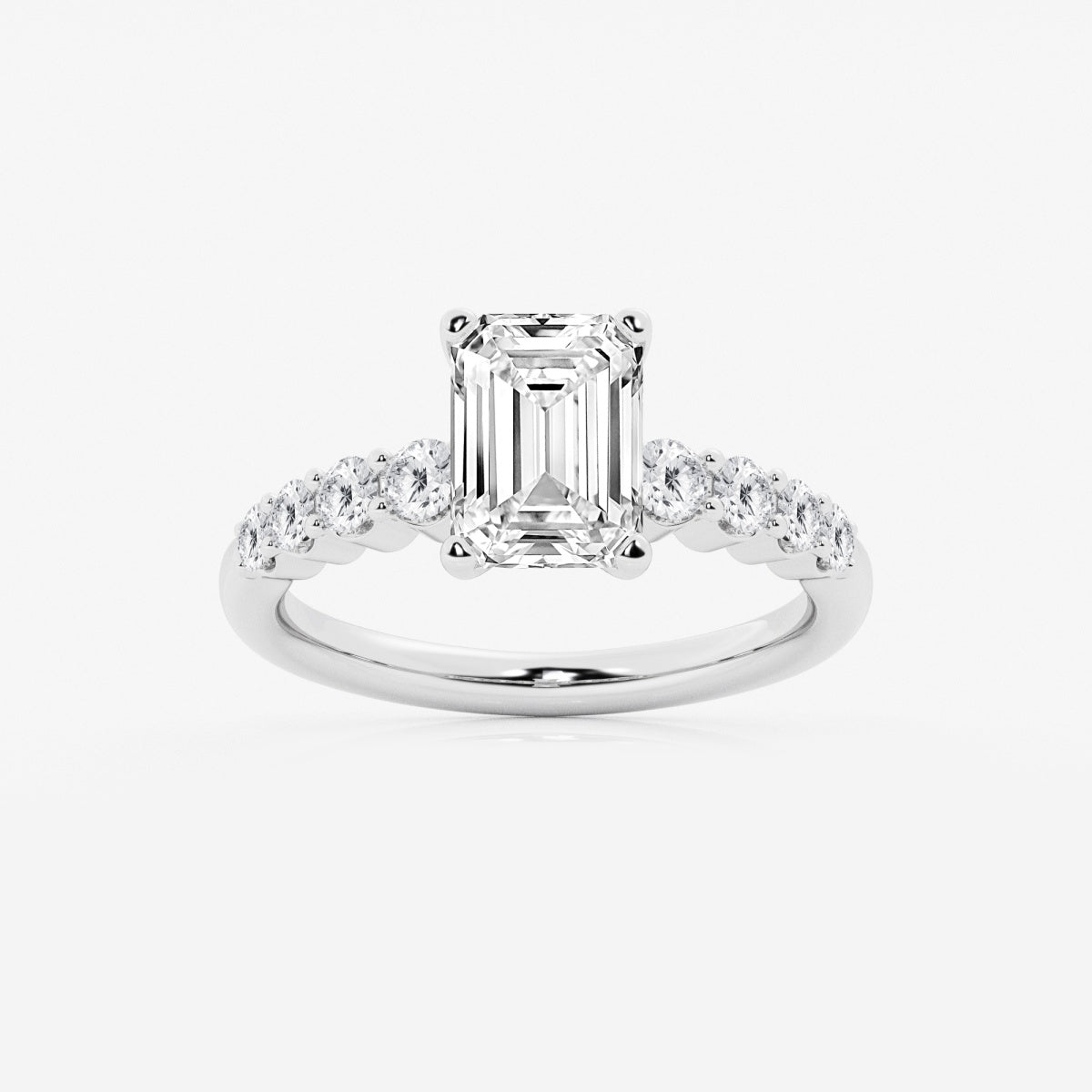 Elara - Graduated Side Stones Engagement Ring