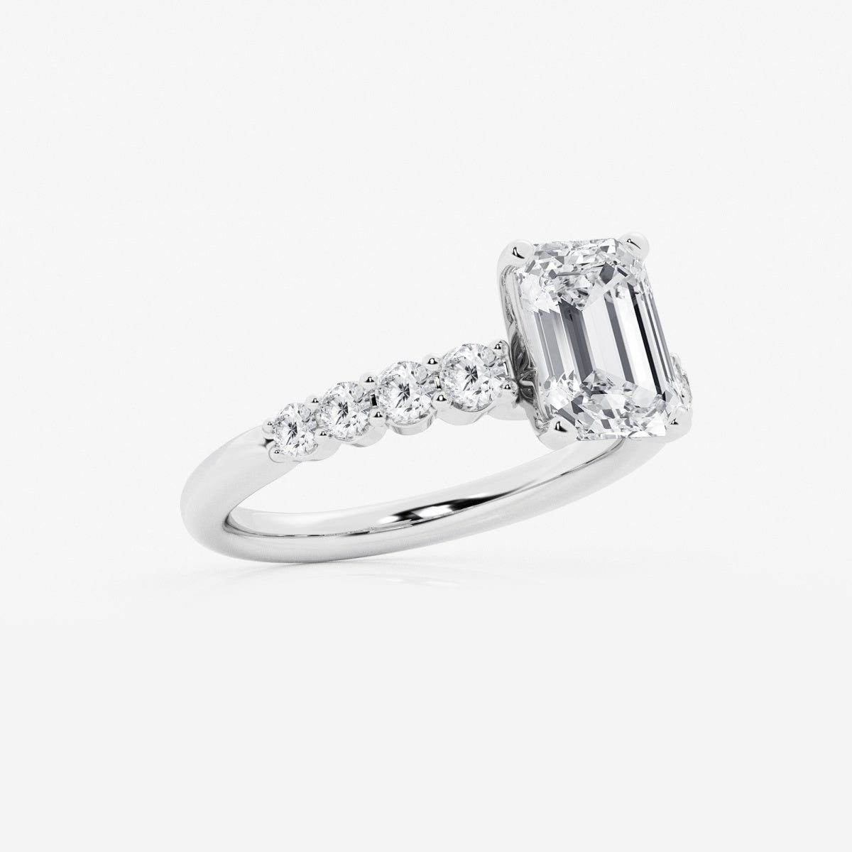 Elara - Graduated Side Stones Engagement Ring