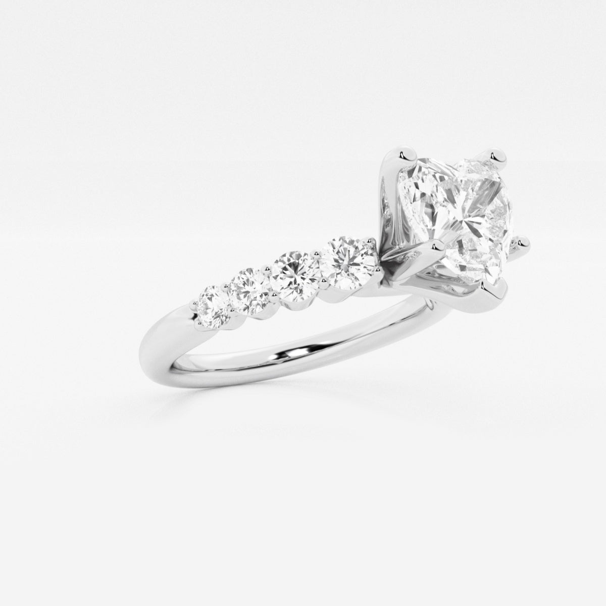 Elara - Graduated Side Stones Engagement Ring