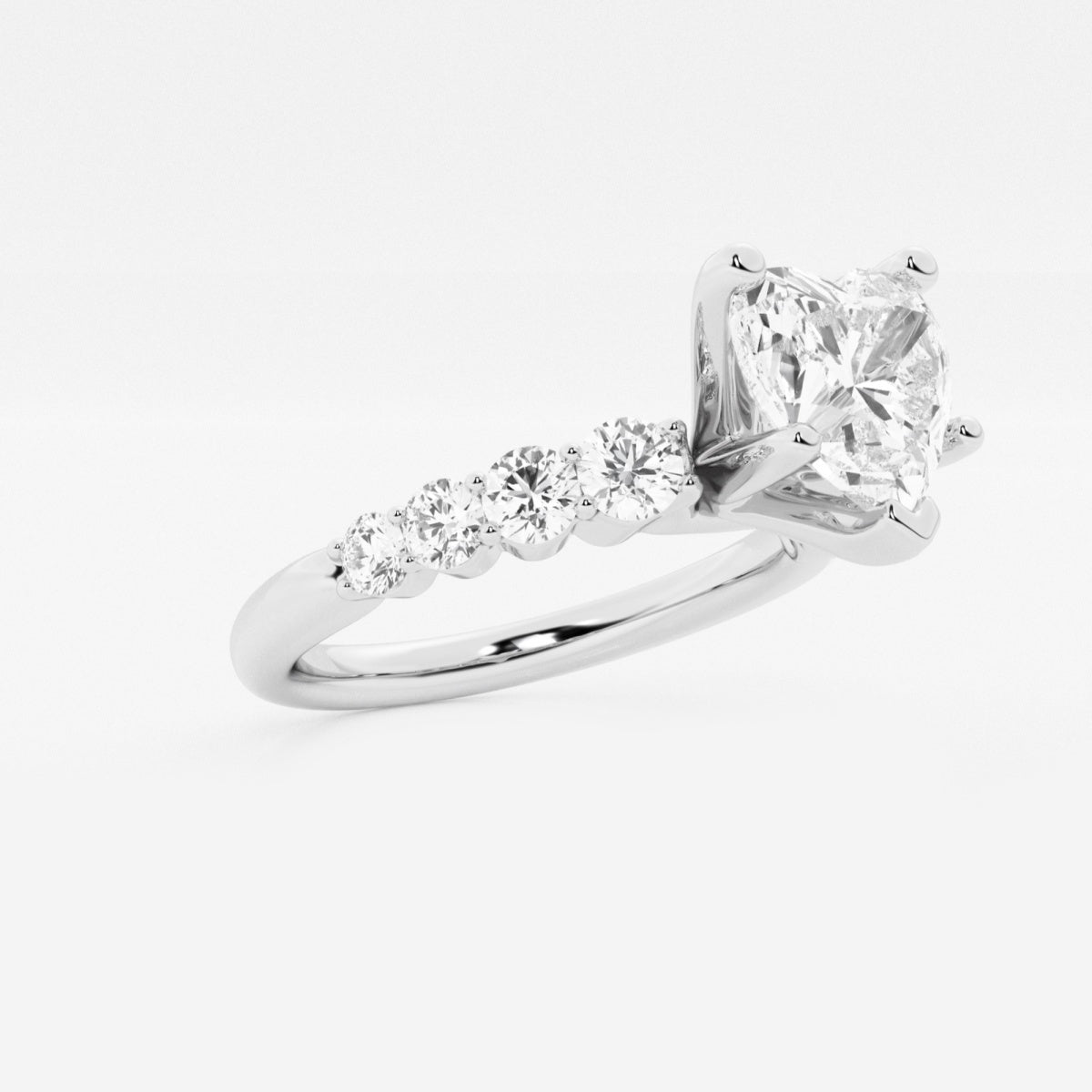 Elara - Graduated Side Stones Engagement Ring