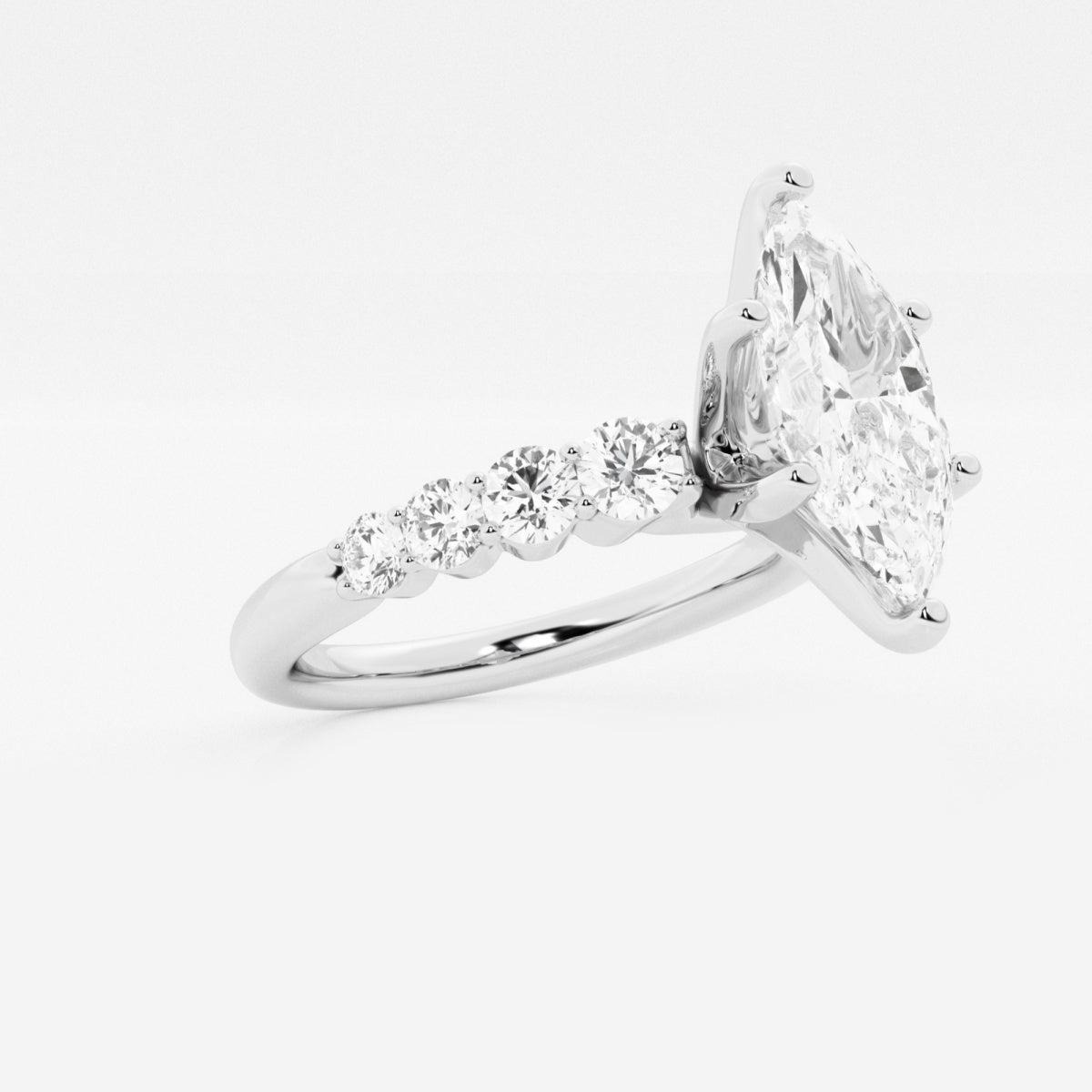 Elara - Graduated Side Stones Engagement Ring