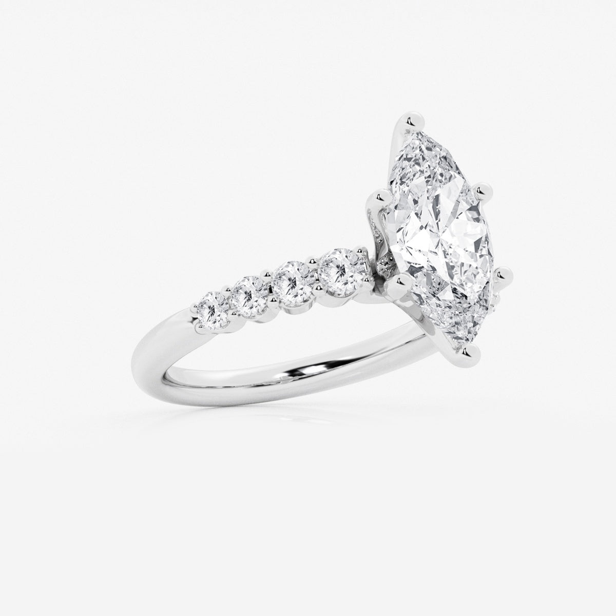 Elara - Graduated Side Stones Engagement Ring