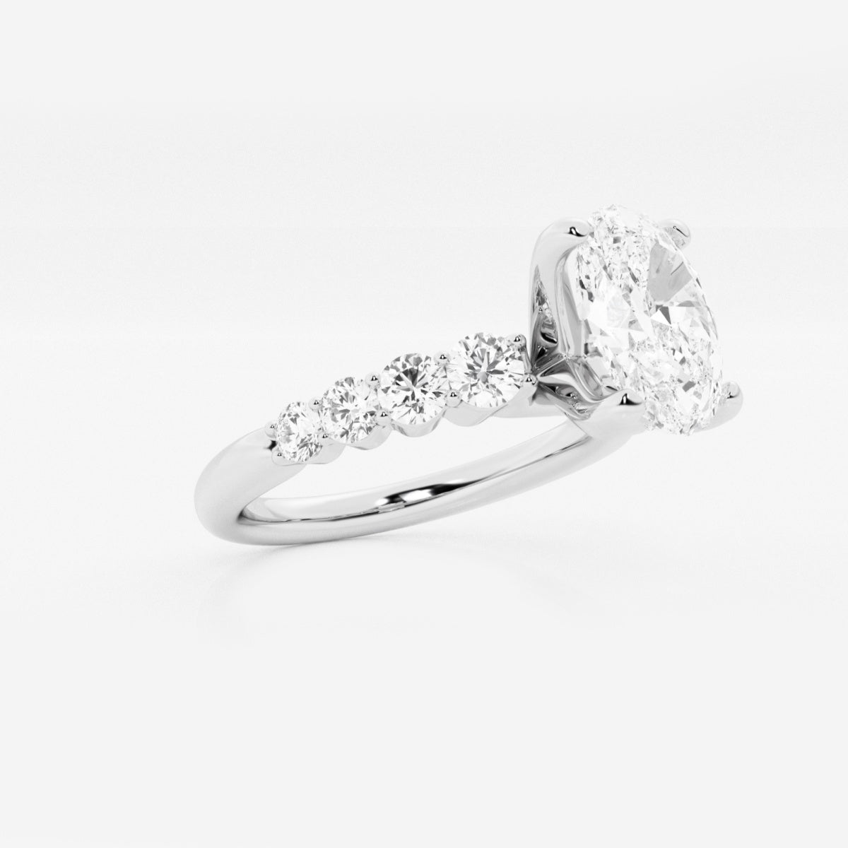 Elara - Graduated Side Stones Engagement Ring