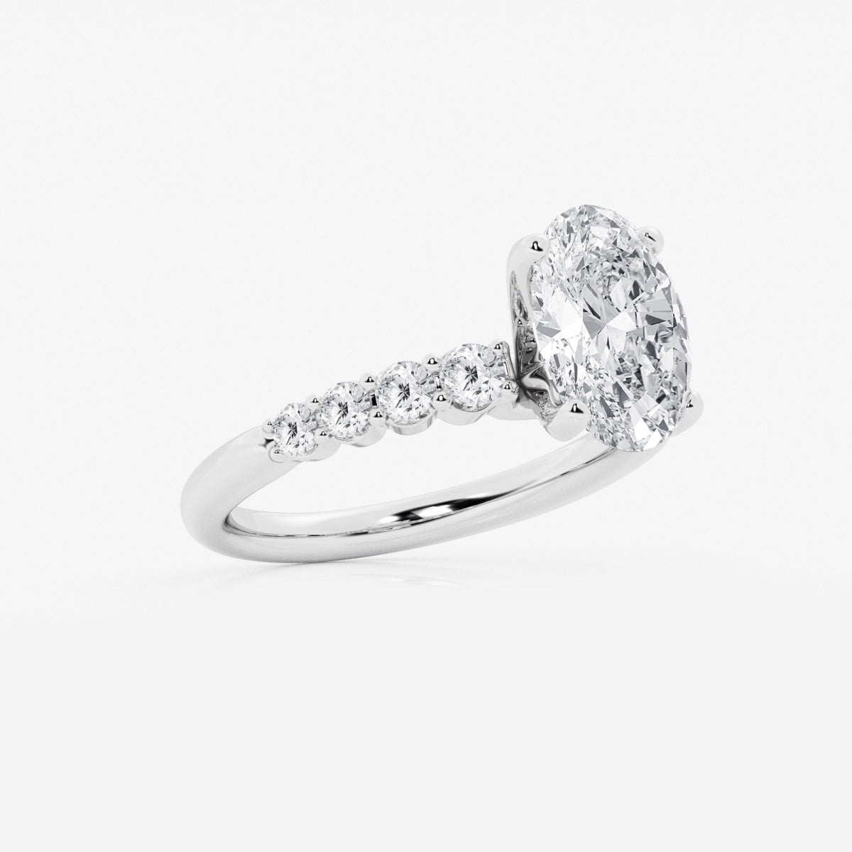 Elara - Graduated Side Stones Engagement Ring