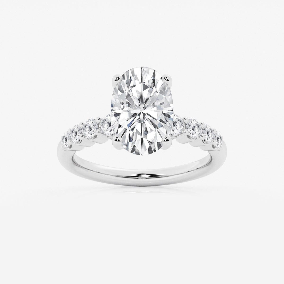 Elara - Graduated Side Stones Engagement Ring