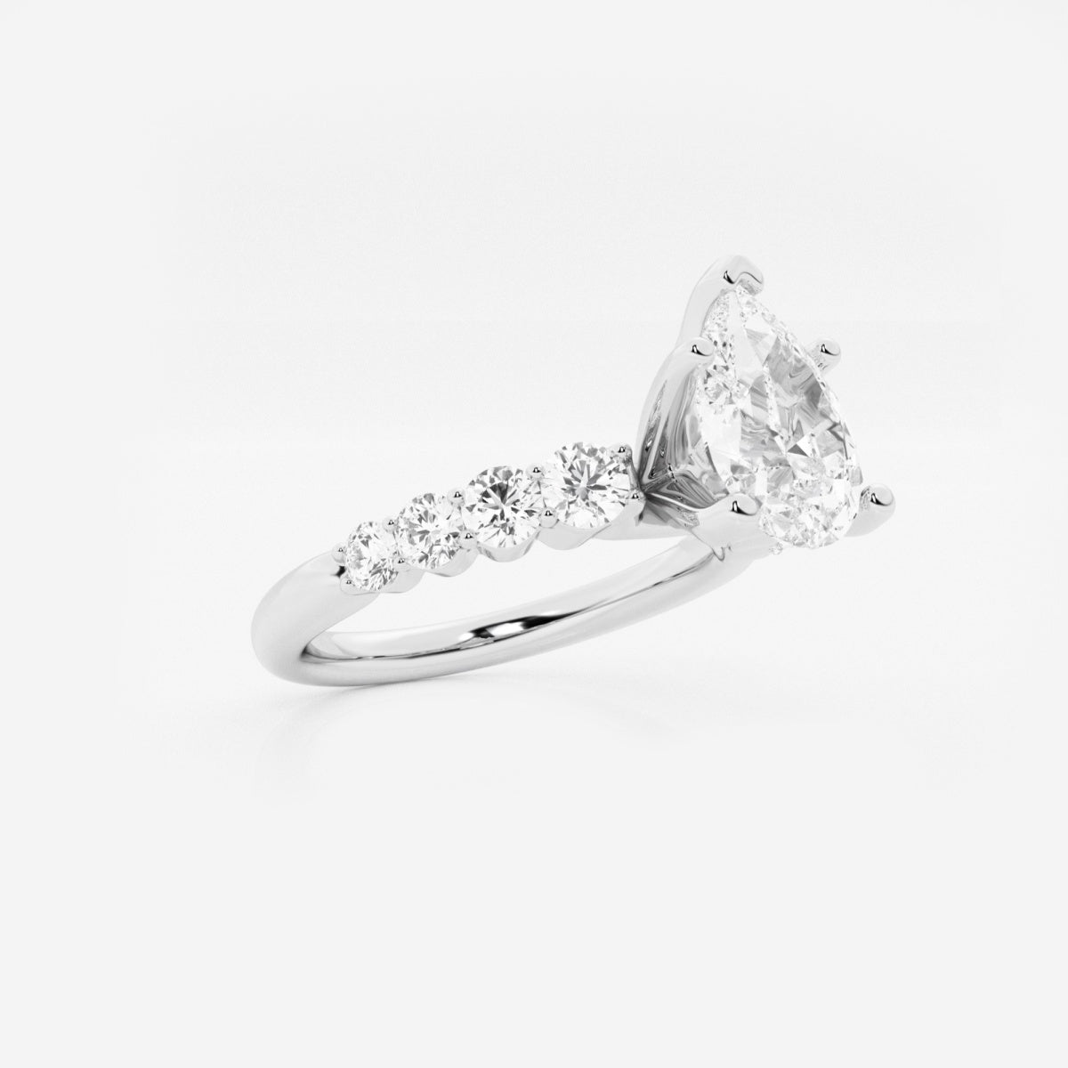 Elara - Graduated Side Stones Engagement Ring