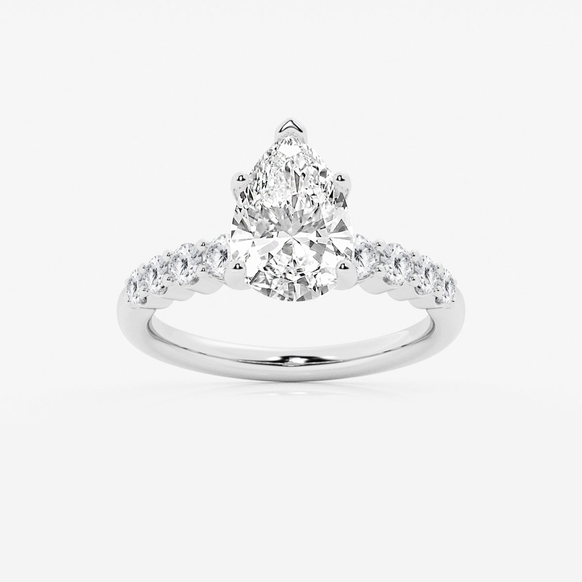 Elara - Graduated Side Stones Engagement Ring