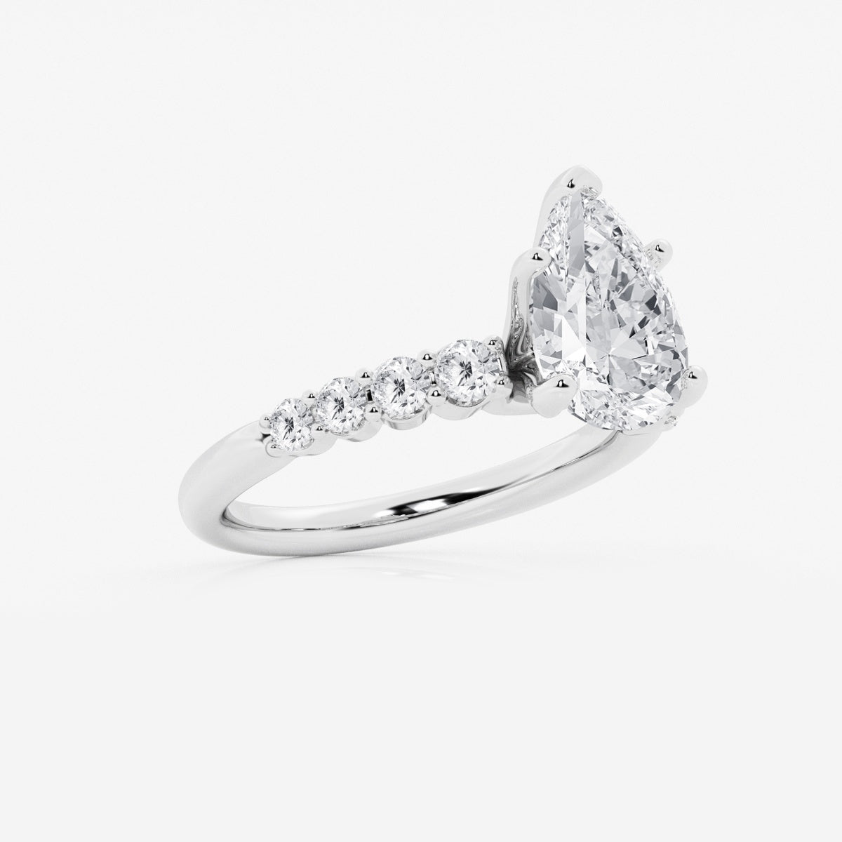 Elara - Graduated Side Stones Engagement Ring