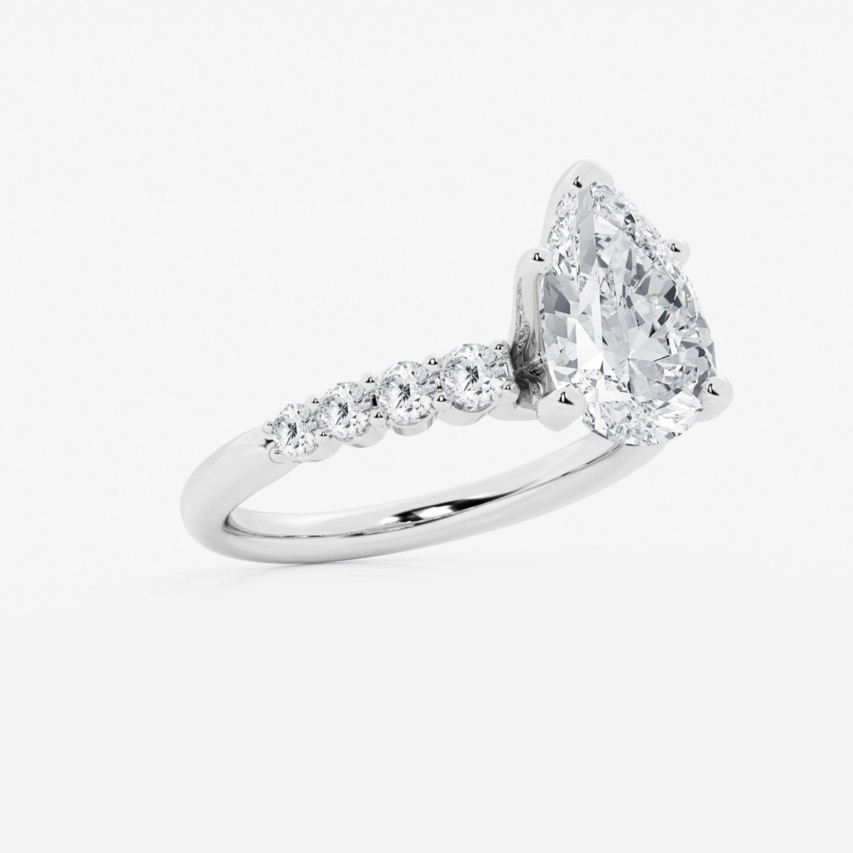 Elara - Graduated Side Stones Engagement Ring