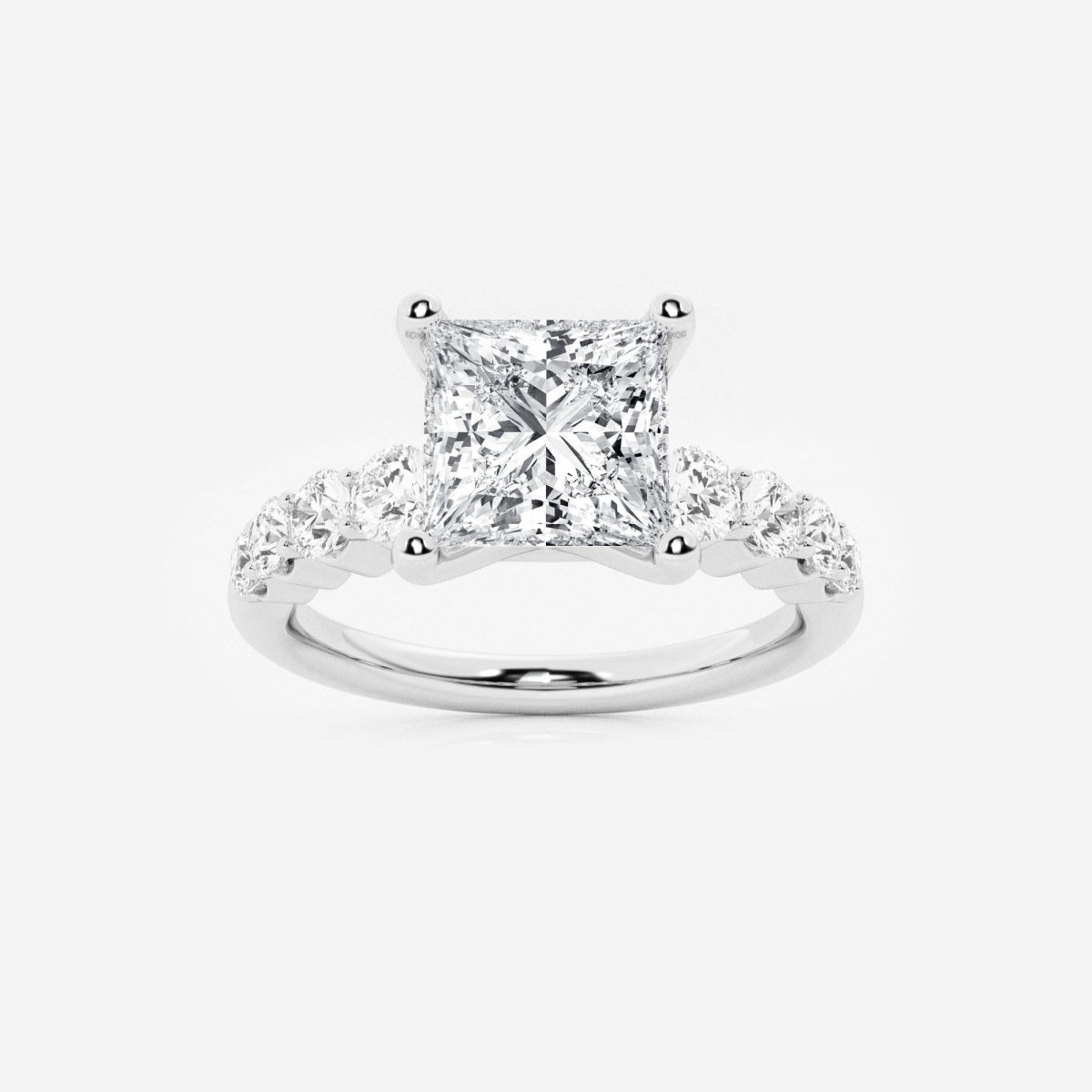 Elara - Graduated Side Stones Engagement Ring