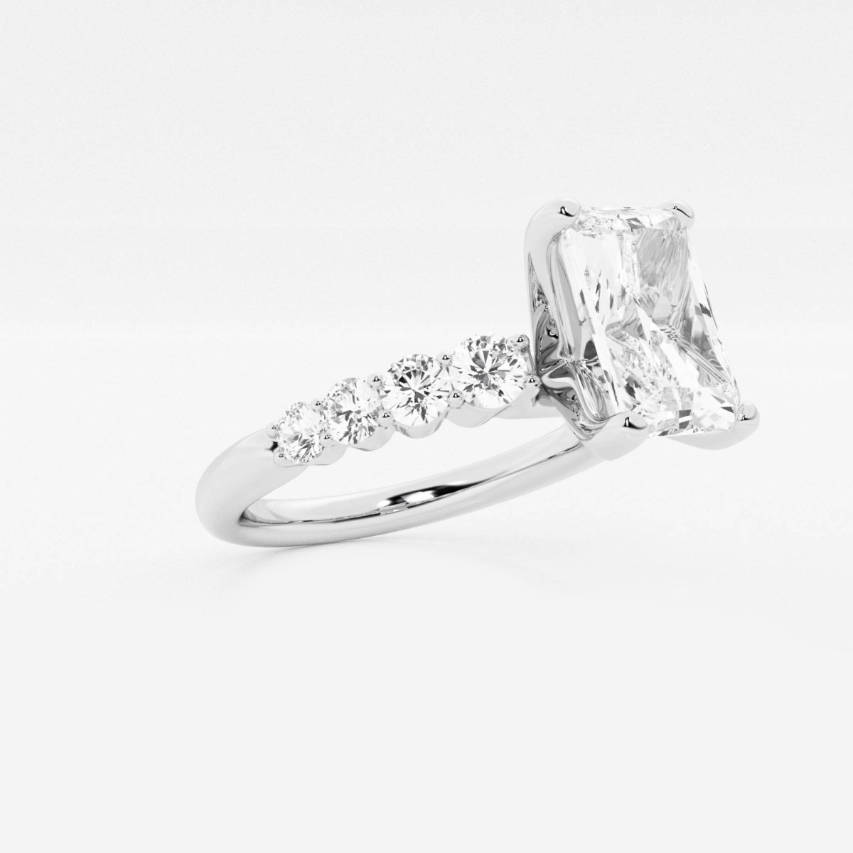 Elara - Graduated Side Stones Engagement Ring