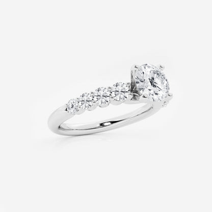 Elara - Graduated Side Stones Engagement Ring