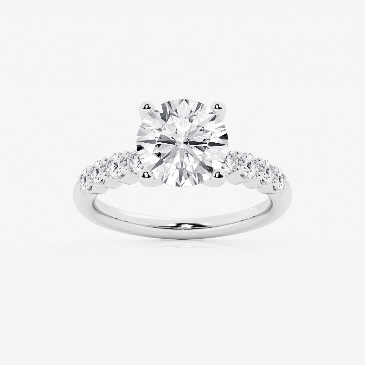 Elara - Graduated Side Stones Engagement Ring