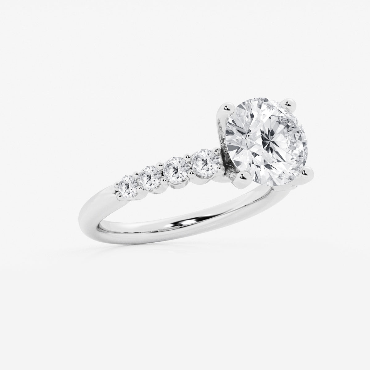 Elara - Graduated Side Stones Engagement Ring