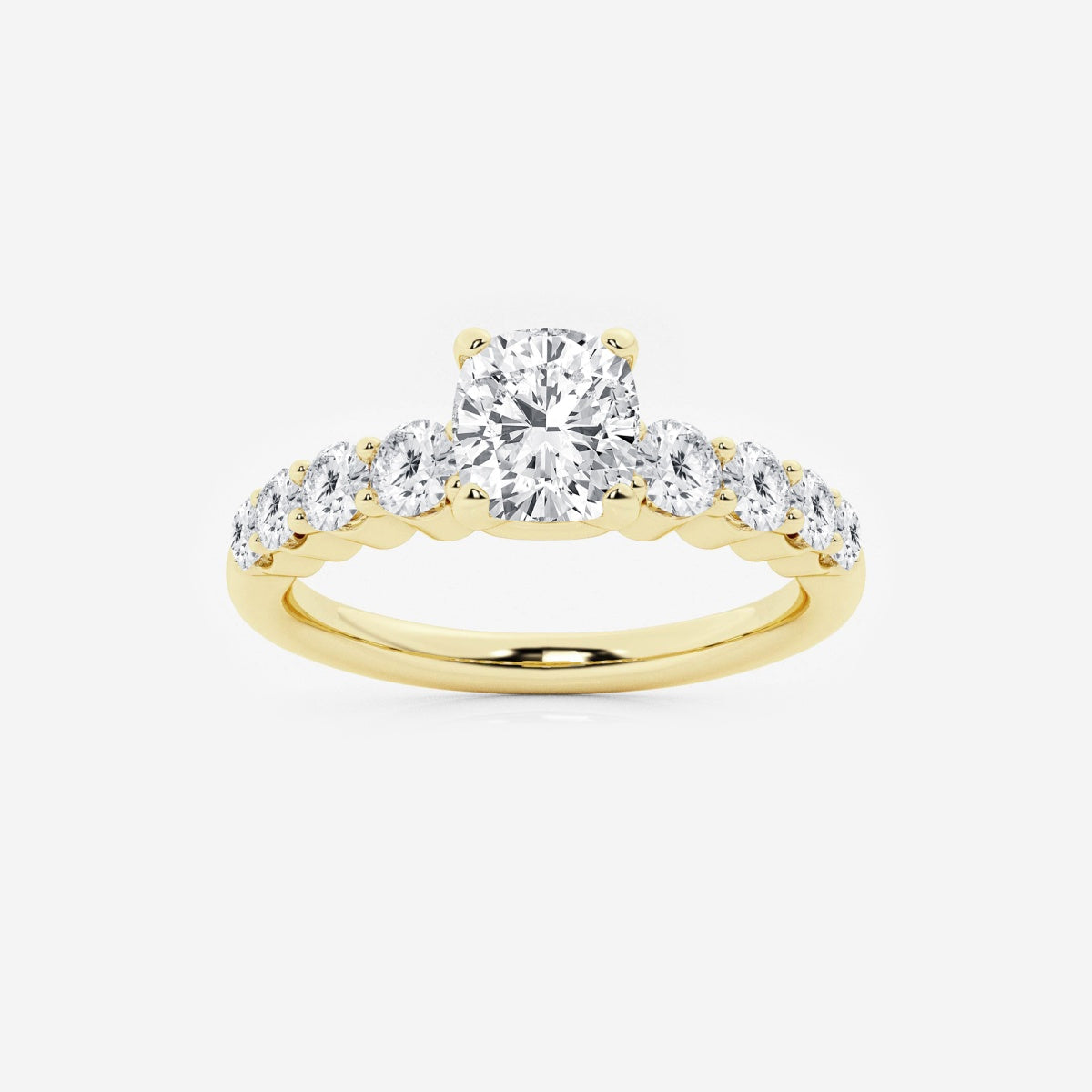 Elara - Graduated Side Stones Engagement Ring