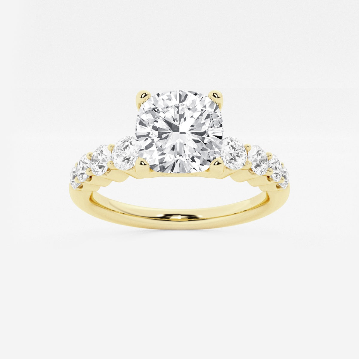 Elara - Graduated Side Stones Engagement Ring