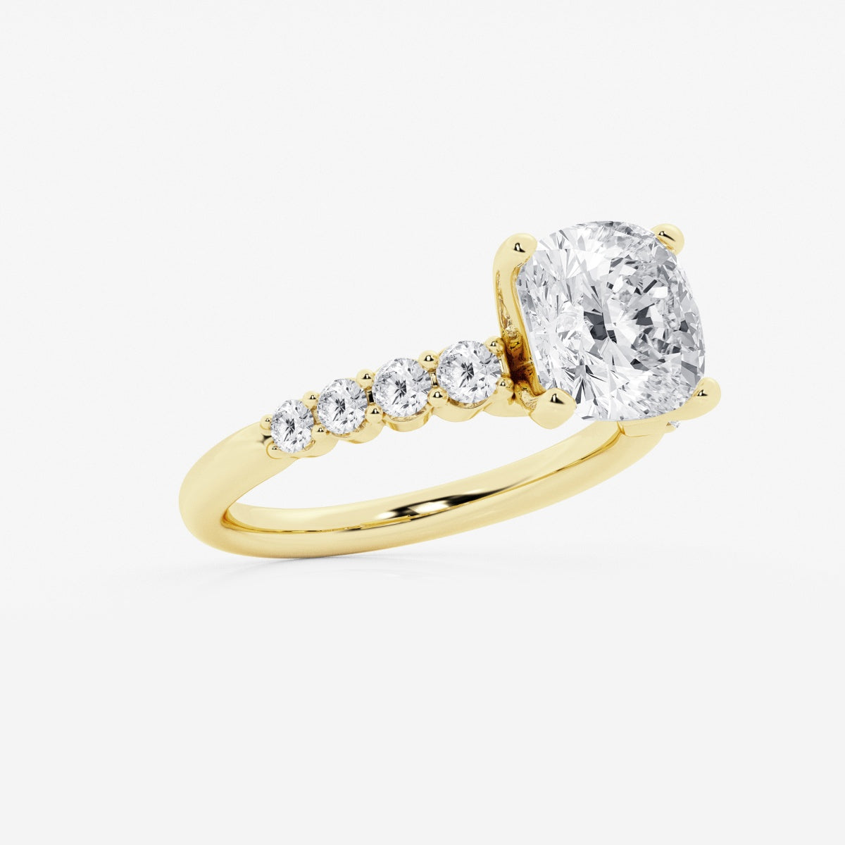 Elara - Graduated Side Stones Engagement Ring