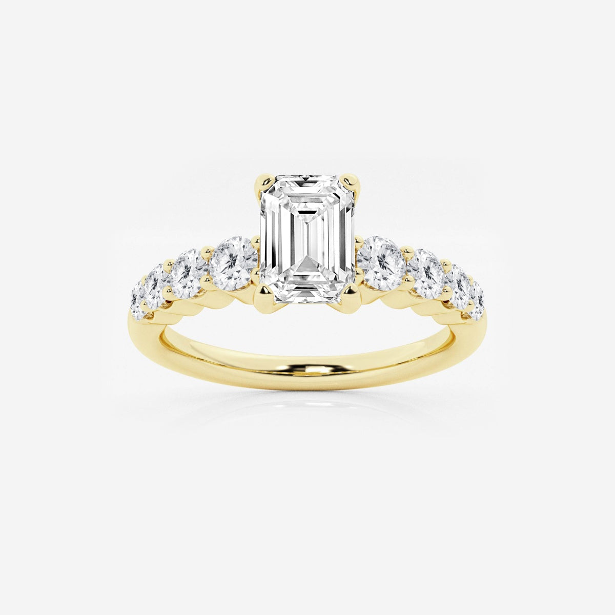 Elara - Graduated Side Stones Engagement Ring