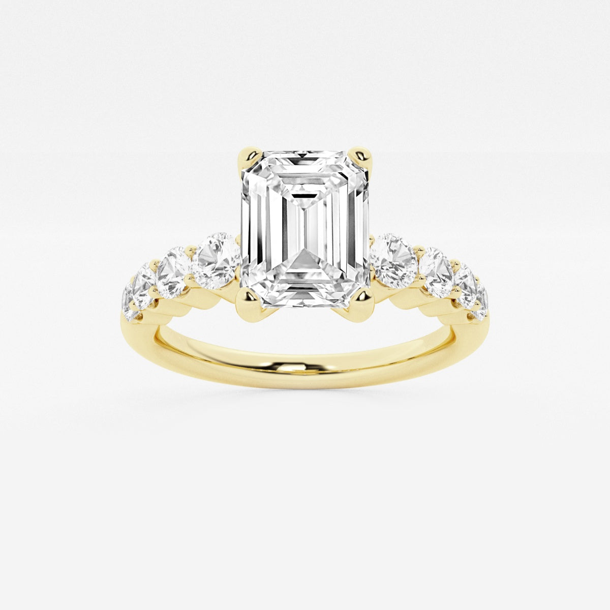 Elara - Graduated Side Stones Engagement Ring